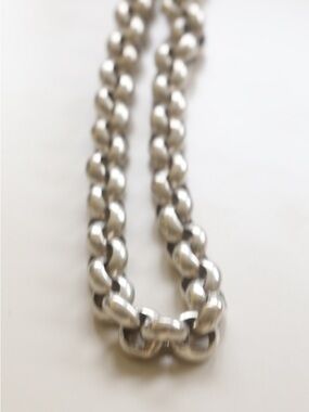 Sterling silver 925 Chunky heavy  Silver Chain Necklace choker style length